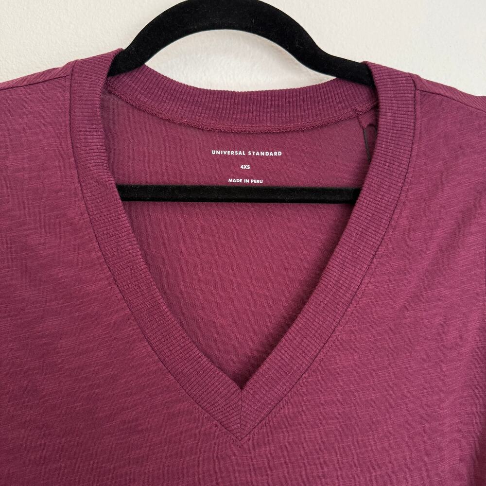 NWT Universal Standard Women's Sz XS Long Sleeve V-Neck Tee Top T-shirt Purple - Picture 3 of 8